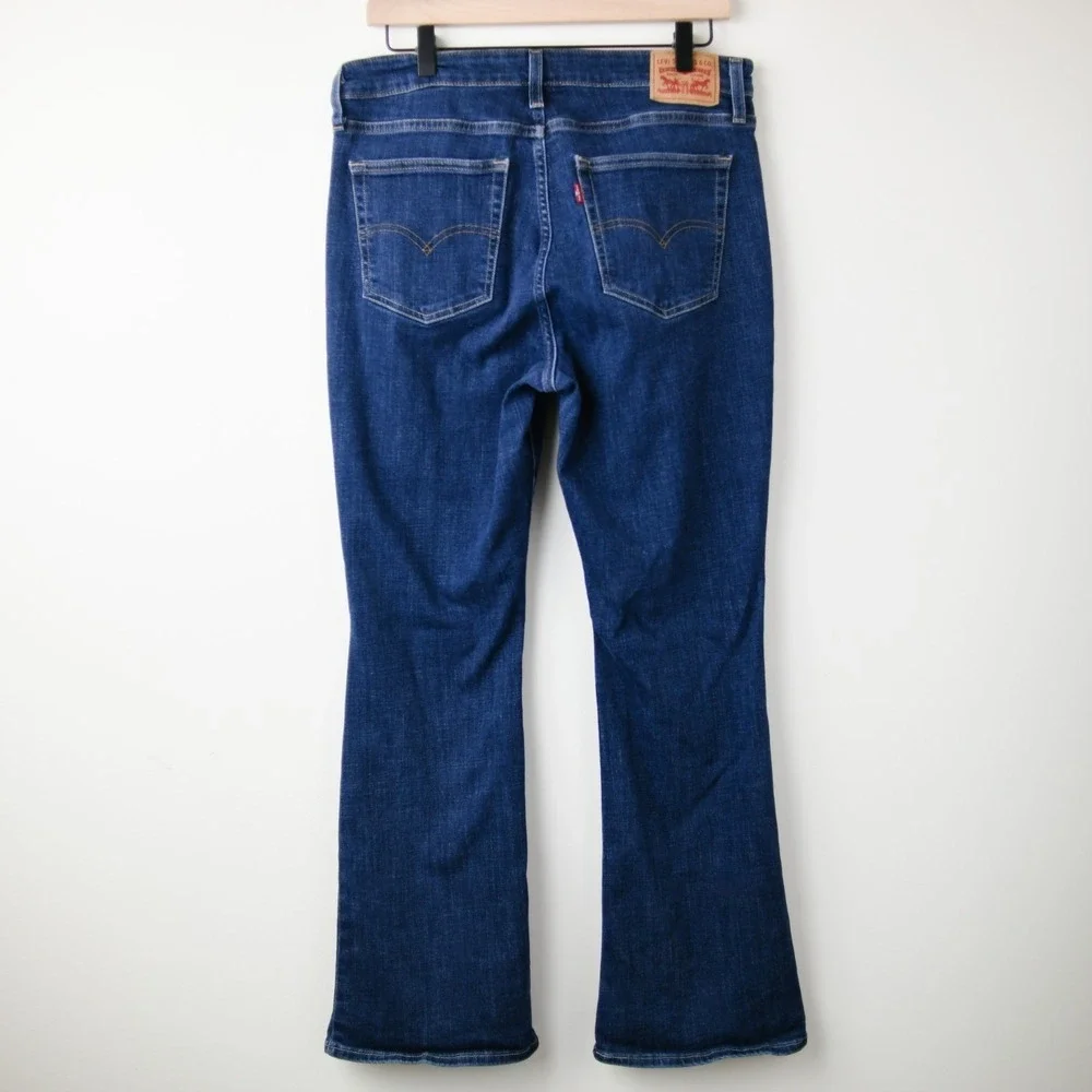 Levi's 725 High Rise Bootcut Jeans Womens 32 Dark Wash Western Rodeo Flare Denim